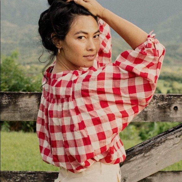 Doen Red & White Gingham O’Keefe Top — Heather Taylor collab - Picture 2 of 7